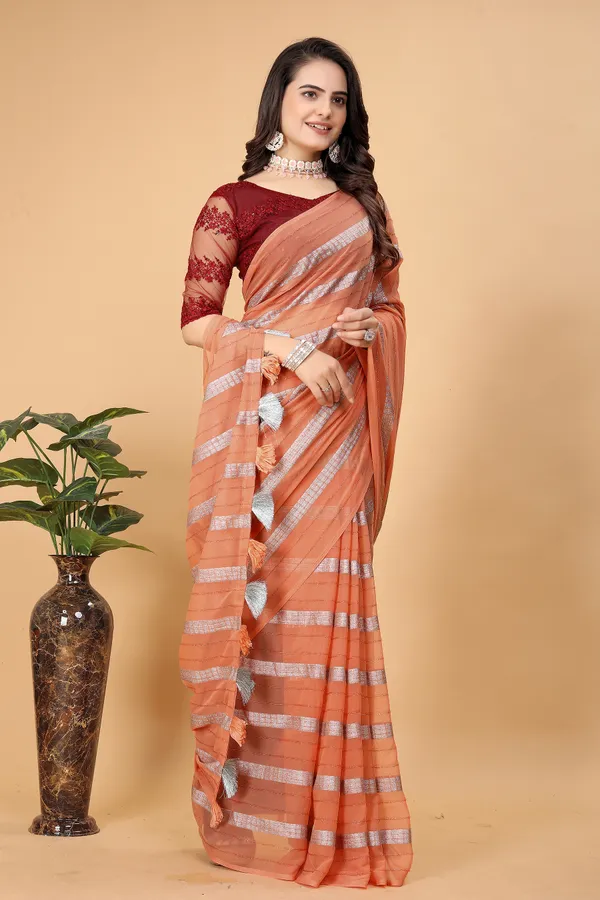 Cream_Chiffon_Self_Design_Bollywood_Saree_For_Women