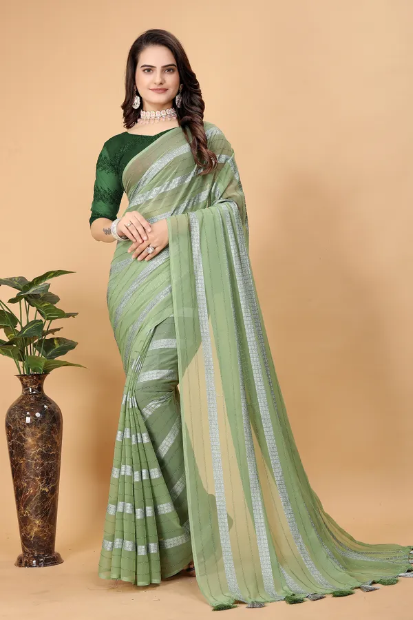 Light_Green_Chiffon_Self_Design_Bollywood_Saree_For_Women