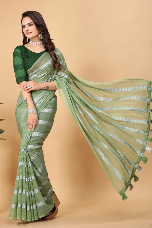 Light_Green_Chiffon_Self_Design_Bollywood_Saree_For_Women