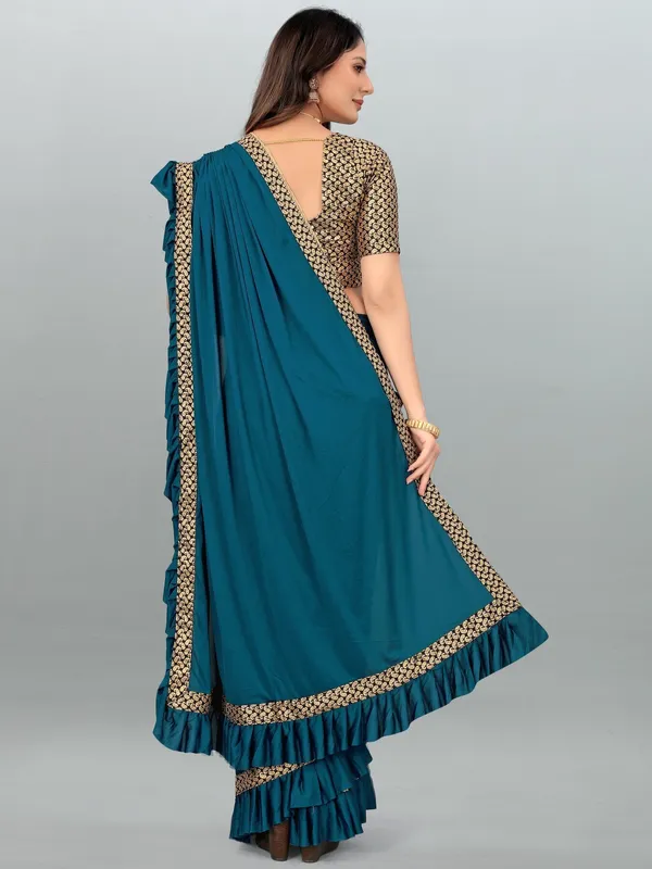 Blue_Lycra_Blend_Embellished_Bollywood_Saree_For_Women