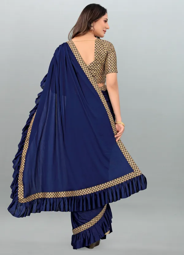 Dark_Blue_Lycra_Blend_Embellished_Bollywood_Saree_For_Women