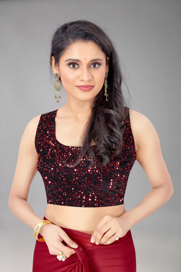 Maroon_Lycra_Blend_Solid/Plain_Bollywood_Saree_For_Women