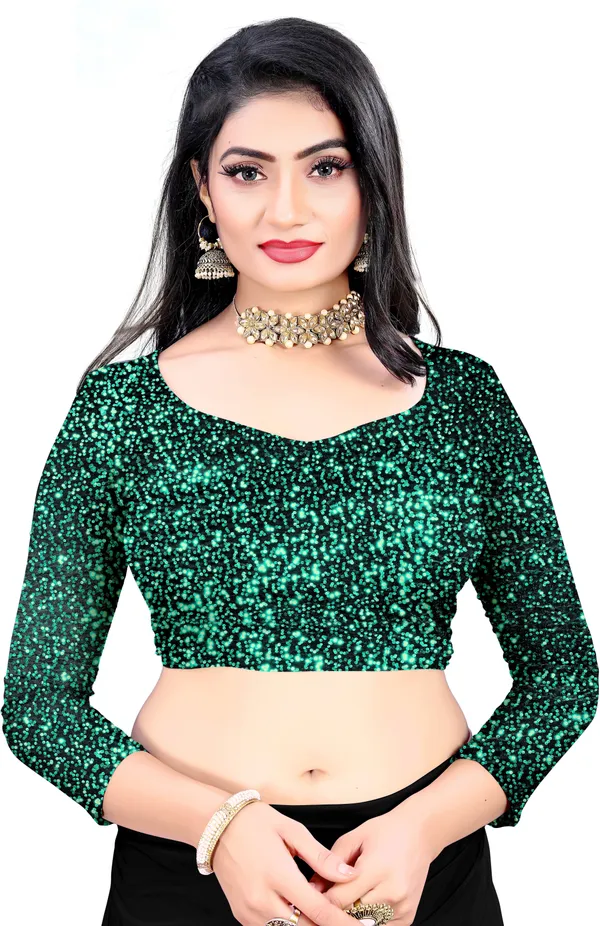 Blue_Lycra_Blend_Solid/Plain_Bollywood_Saree_For_Women