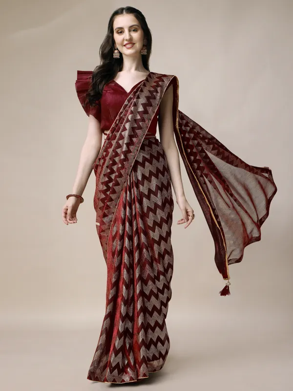 Red_Lycra_Blend_Printed_Bollywood_Saree_For_Women