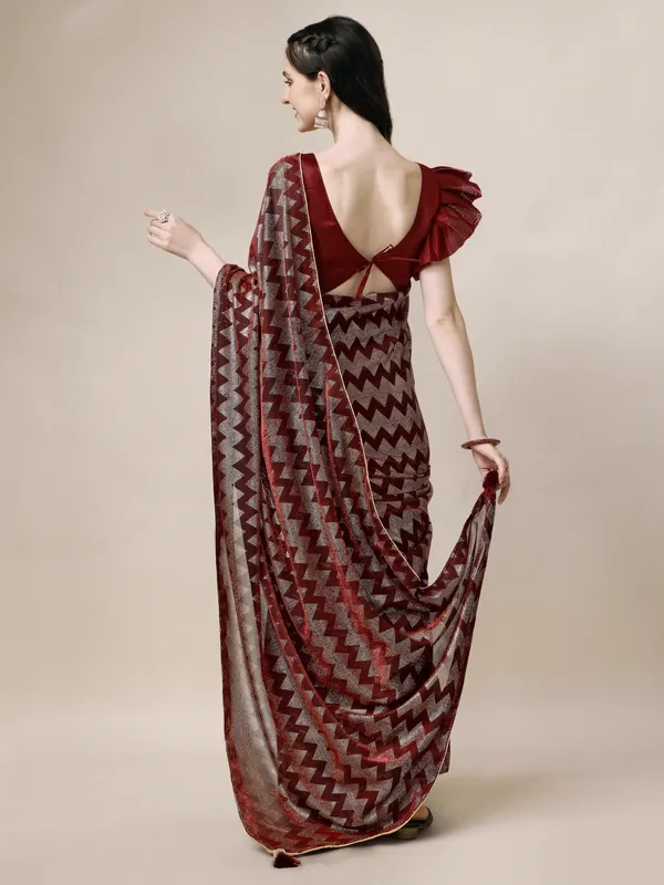 Red_Lycra_Blend_Printed_Bollywood_Saree_For_Women