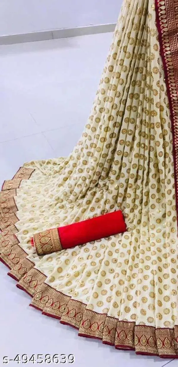 Cream_Lycra_Blend_Printed_Daily_Wear_Saree_For_Women