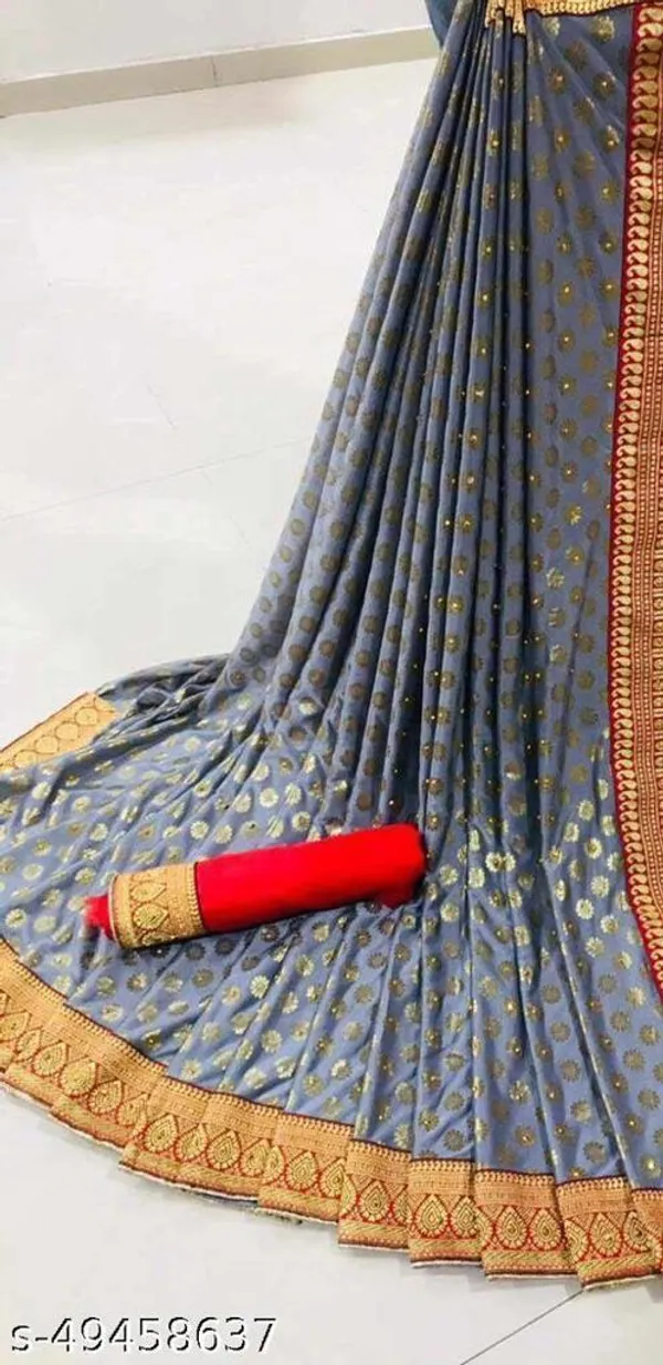 Grey_Lycra_Blend_Printed_Daily_Wear_Saree_For_Women