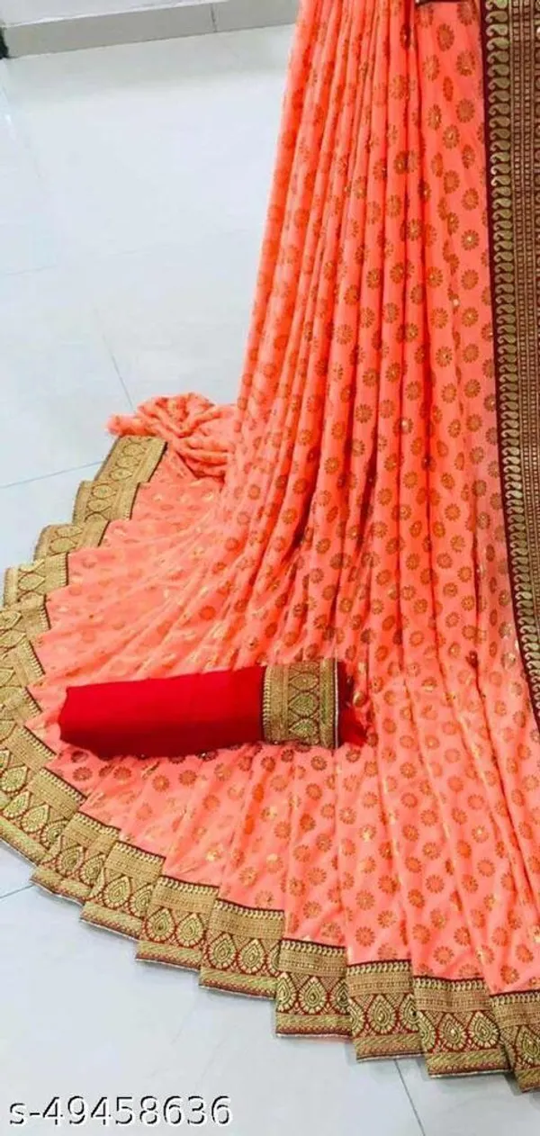 Orange_Lycra_Blend_Printed_Daily_Wear_Saree_For_Women