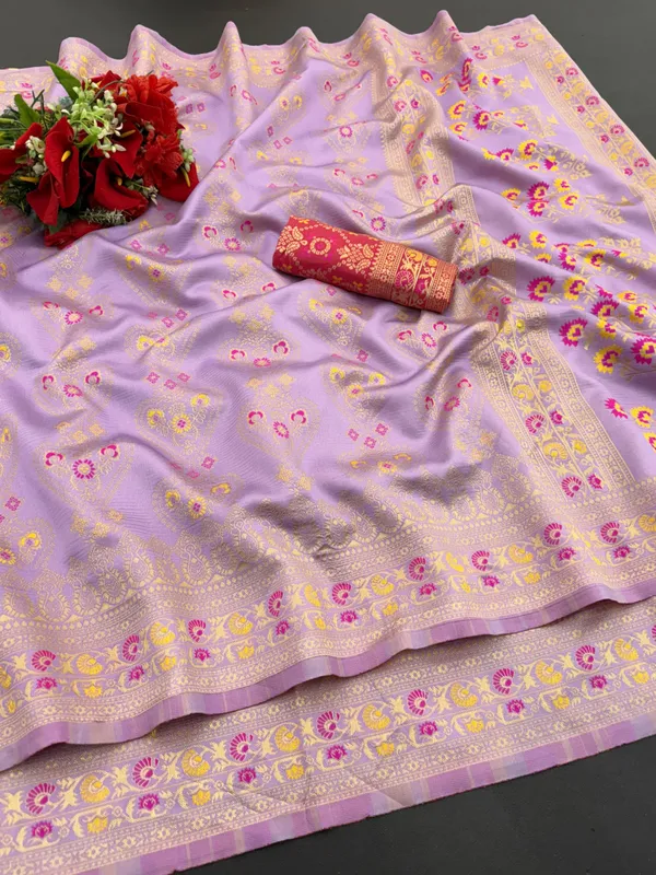 Purple_Cotton_Blend_Woven_Banarasi_Saree_For_Women
