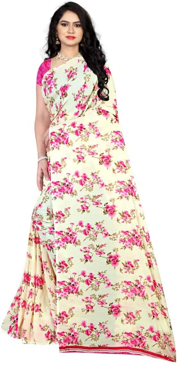 Pink_Georgette_Printed_Daily_Wear_Saree_For_Women