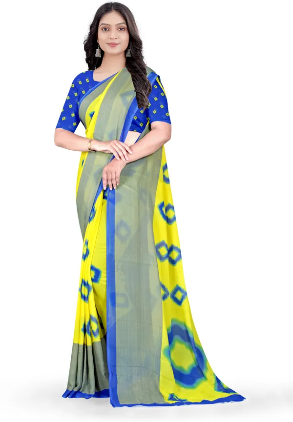 Blue_Georgette_Printed_Daily_Wear_Saree_For_Women