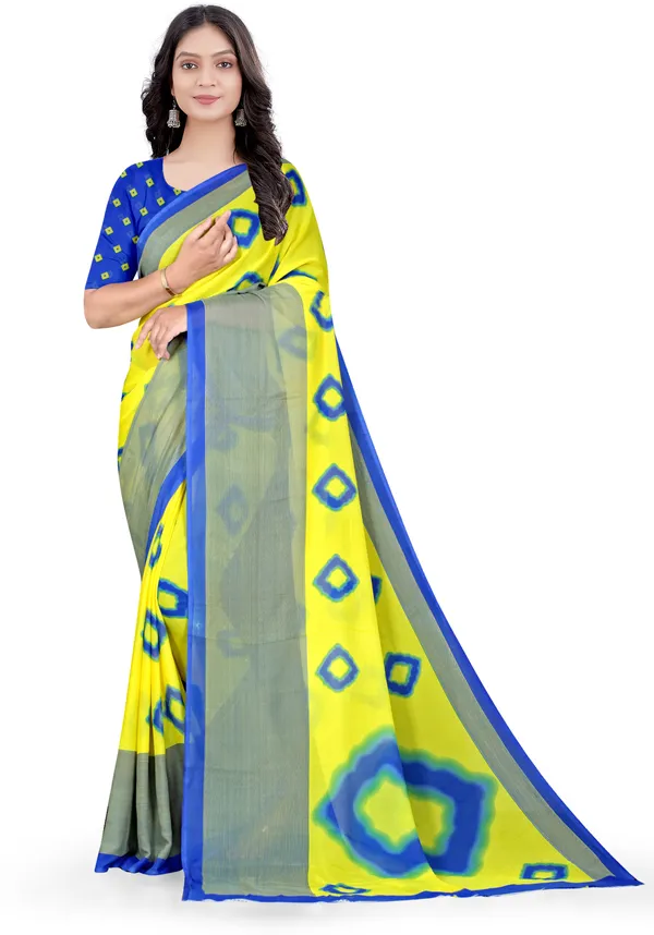 Blue_Georgette_Printed_Daily_Wear_Saree_For_Women