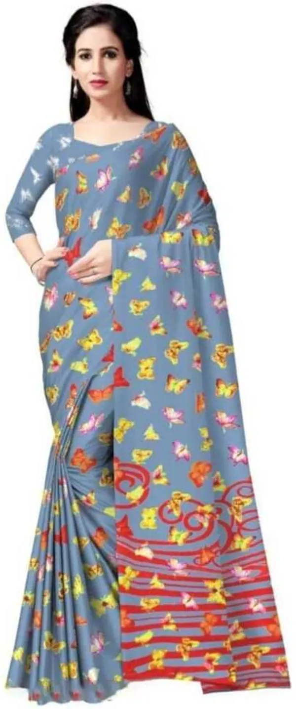 Grey_Georgette_Printed_Daily_Wear_Saree_For_Women