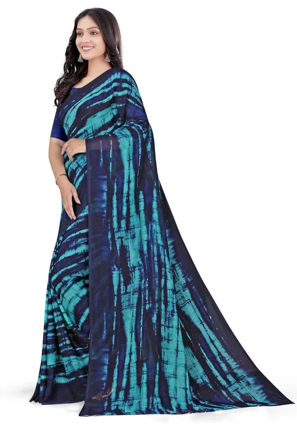 Dark_Blue_Georgette_Printed_Daily_Wear_Saree_For_Women