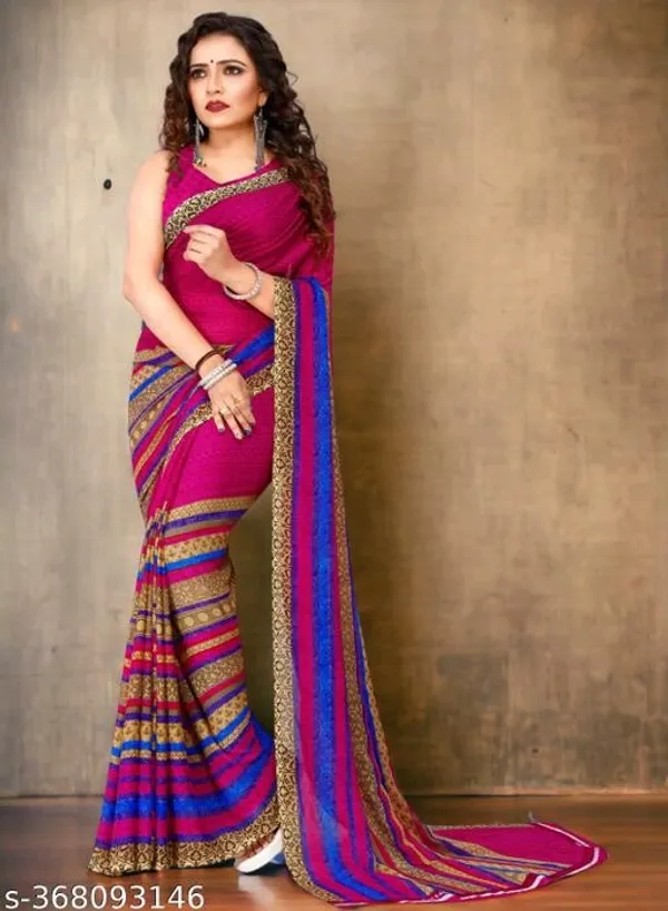 Pink_Georgette_Printed_Daily_Wear_Saree_For_Women