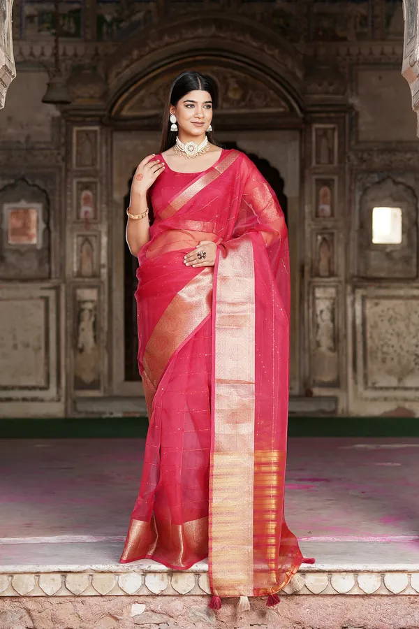 Red_Organza_Woven_Bollywood_Saree_For_Women