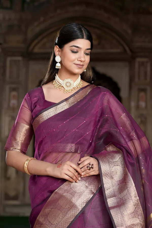 Purple_Organza_Woven_Bollywood_Saree_For_Women