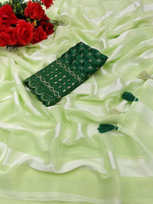 Green_Georgette_Woven_Bollywood_Saree_For_Women