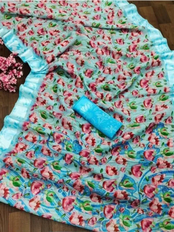 Blue_Cotton_Blend_Printed_Daily_Wear_Saree_For_Women