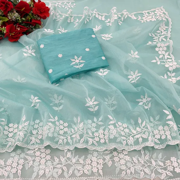 Beige_Organza_Embroidered_Bollywood_Saree_For_Women