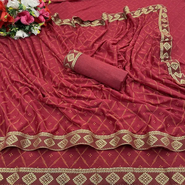 Maroon_Lycra_Blend_Printed_Banarasi_Saree_For_Women