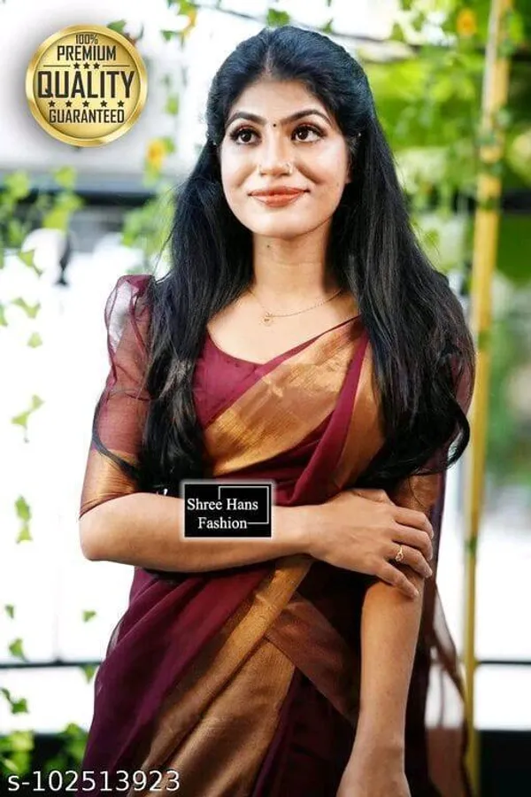 Dark_Green_Georgette_Woven_Bollywood_Saree_For_Women
