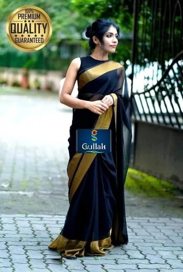 Dark_Green_Georgette_Woven_Bollywood_Saree_For_Women
