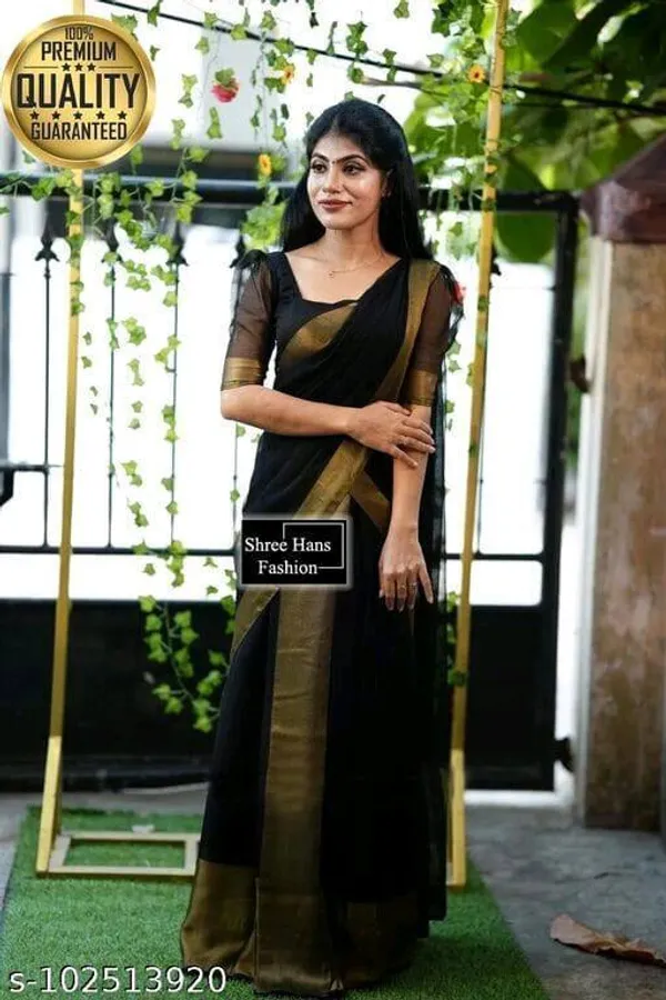 Dark_Green_Georgette_Woven_Bollywood_Saree_For_Women