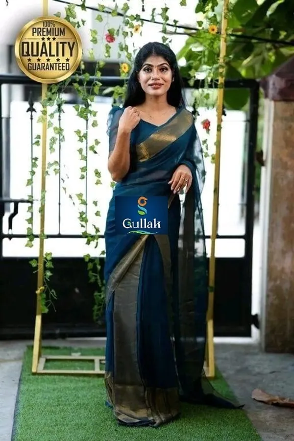 Dark_Green_Georgette_Woven_Bollywood_Saree_For_Women
