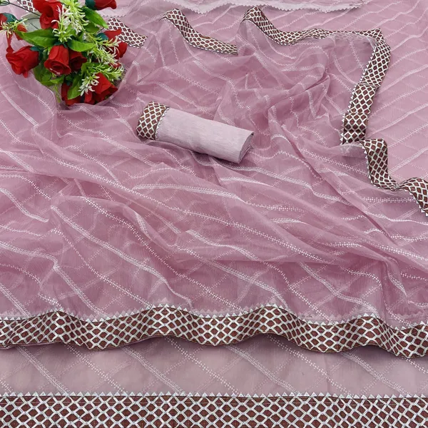 Multicolor_Lycra_Blend_Self_Design_Hand_Batik_Saree_For_Women