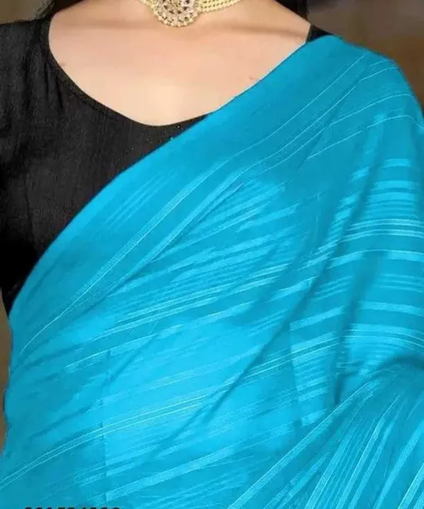 Light_Blue_Art_Silk_Solid/Plain_Daily_Wear_Saree_For_Women