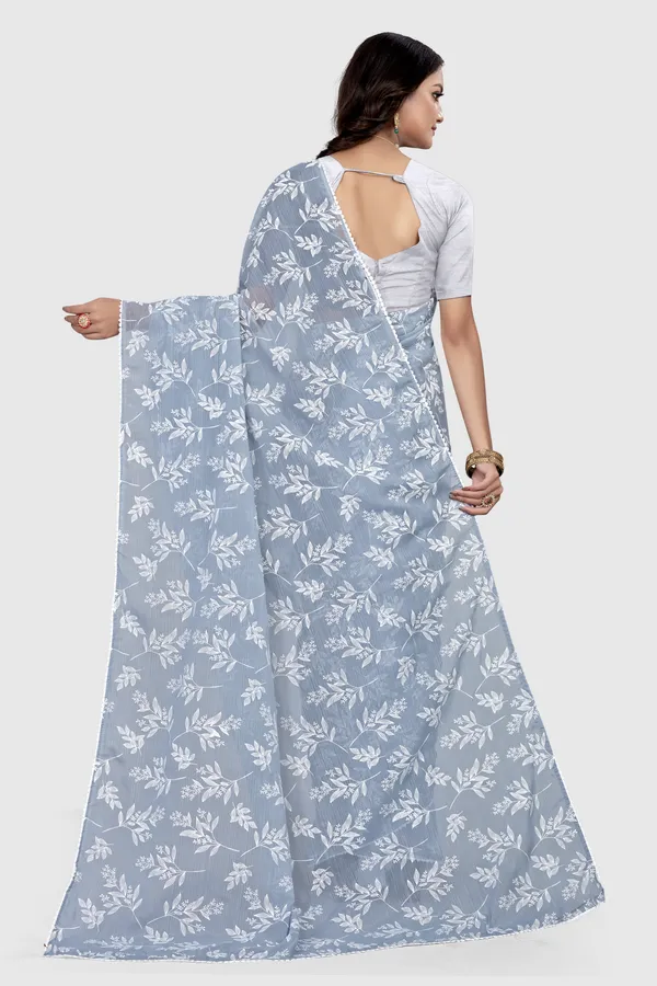 Green_Georgette_Printed_Banarasi_Saree_For_Women