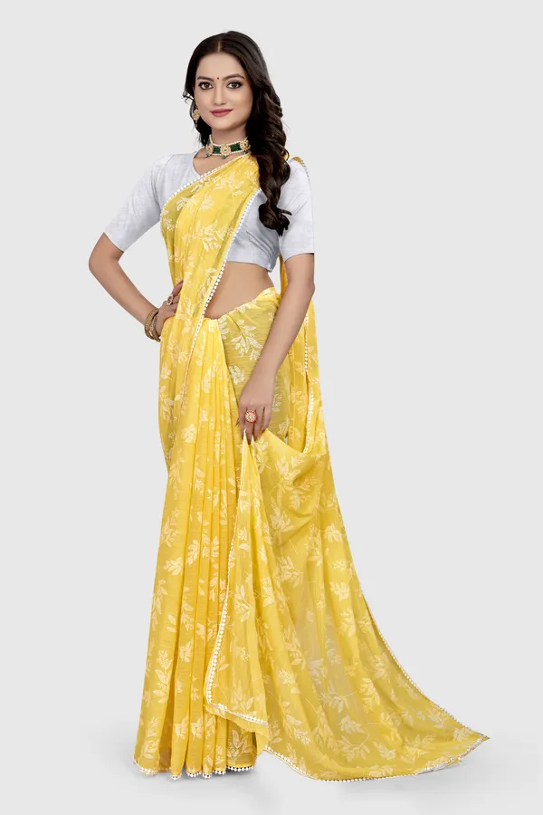 Green_Georgette_Printed_Banarasi_Saree_For_Women