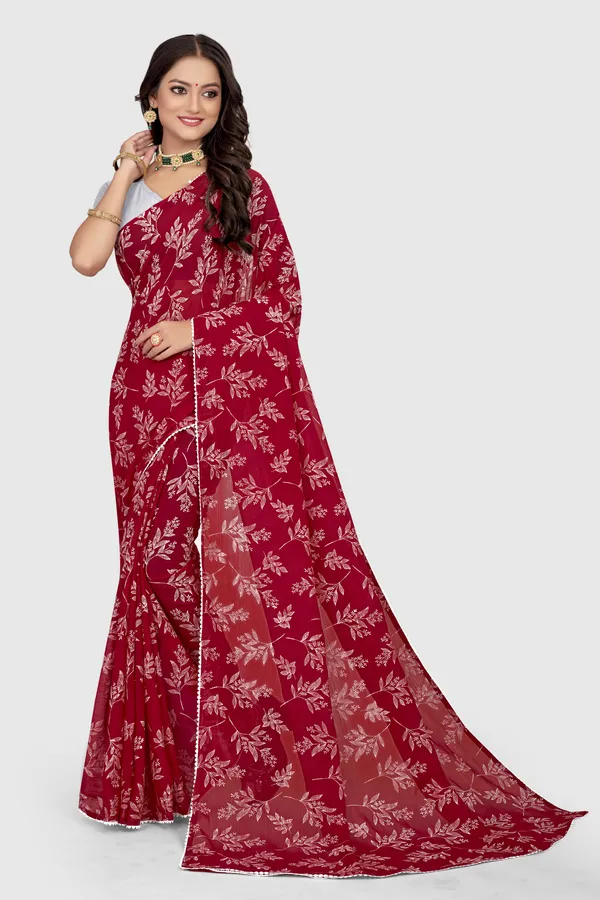 Green_Georgette_Printed_Banarasi_Saree_For_Women