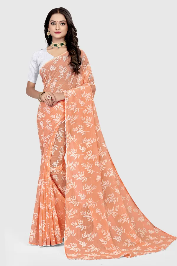 Green_Georgette_Printed_Banarasi_Saree_For_Women
