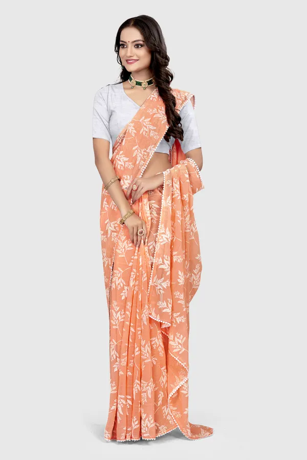 Green_Georgette_Printed_Banarasi_Saree_For_Women