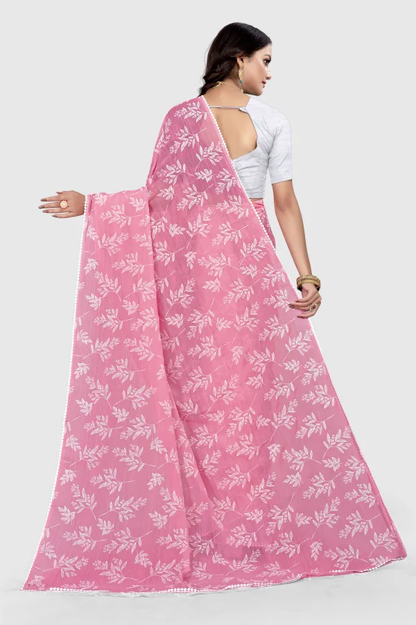 Green_Georgette_Printed_Banarasi_Saree_For_Women