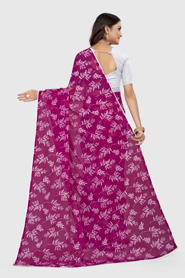 Green_Georgette_Printed_Banarasi_Saree_For_Women