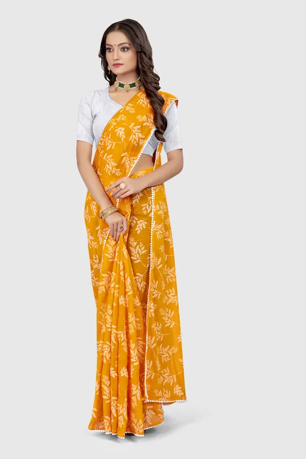 Green_Georgette_Printed_Banarasi_Saree_For_Women