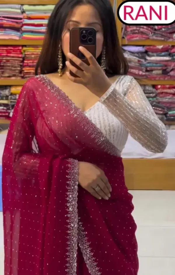 Pink_Premium_Georgette_Saree_For_Women