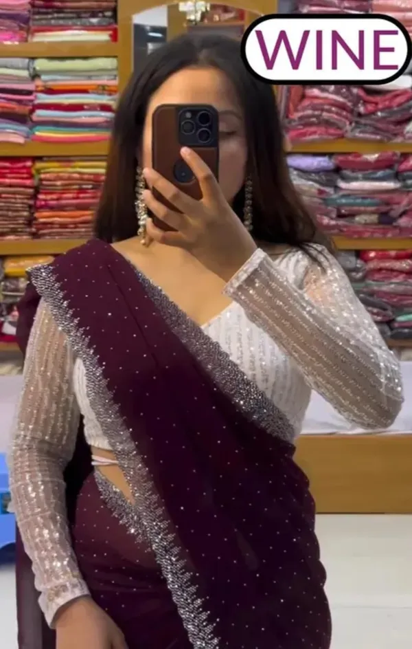 Purple_Premium_Georgette_Saree_For_Women