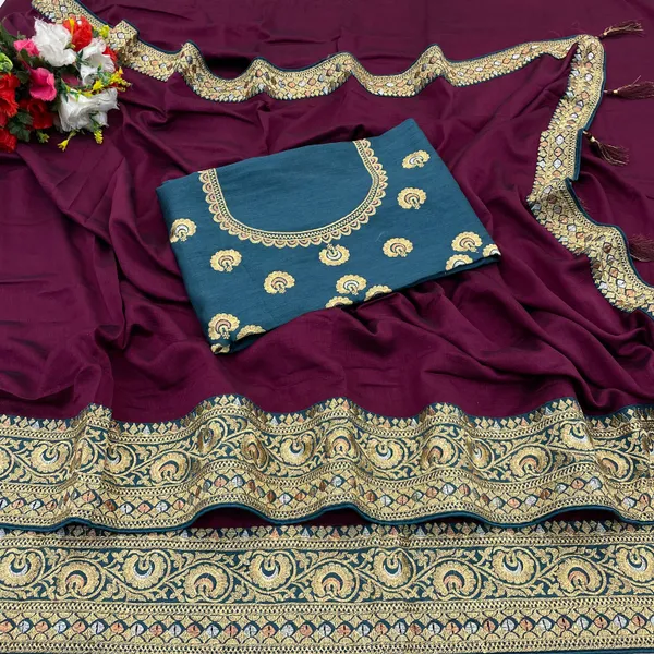 Purple_Vichitra_Silk_Traditional_Saree_For_Women