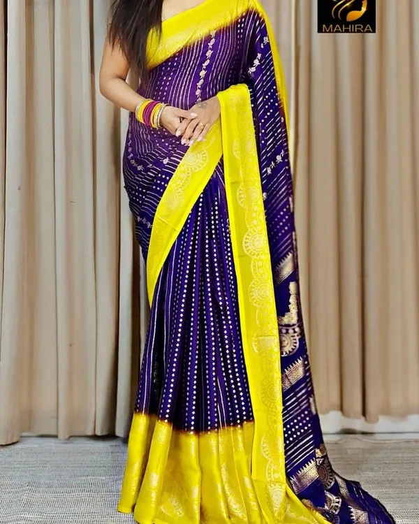 Navy_Blue_Premium_Poly_Crepe_Saree_For_Women