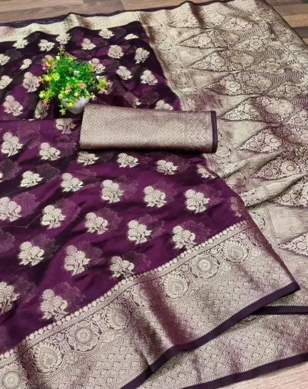 Purple_Premium_Organza_Saree_For_Women