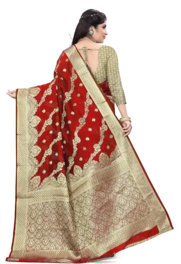 Red_Premium_Organza_Saree_For_Women
