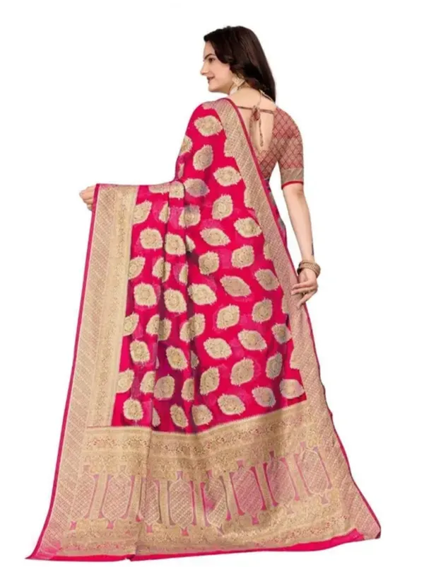 Red_Premium_Organza_Saree_For_Women