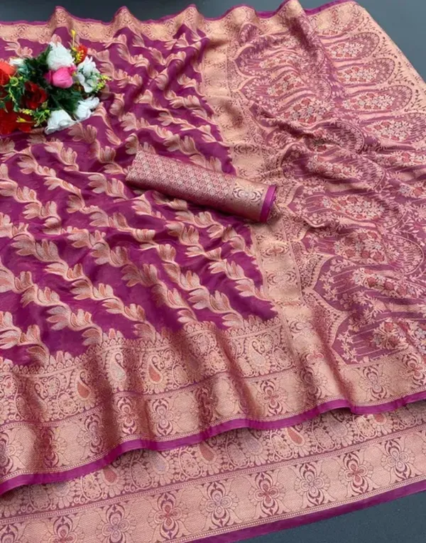 Purple_Premium_Organza_Saree_For_Women