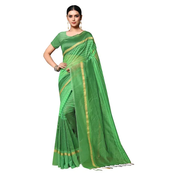 Green_Premium_Poly_Cotton_Saree_For_Women