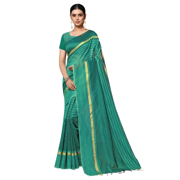 Green_Premium_Poly_Cotton_Saree_For_Women