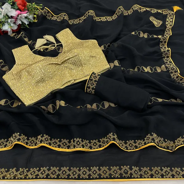 Black_Premium_Crepe_Saree_For_Women